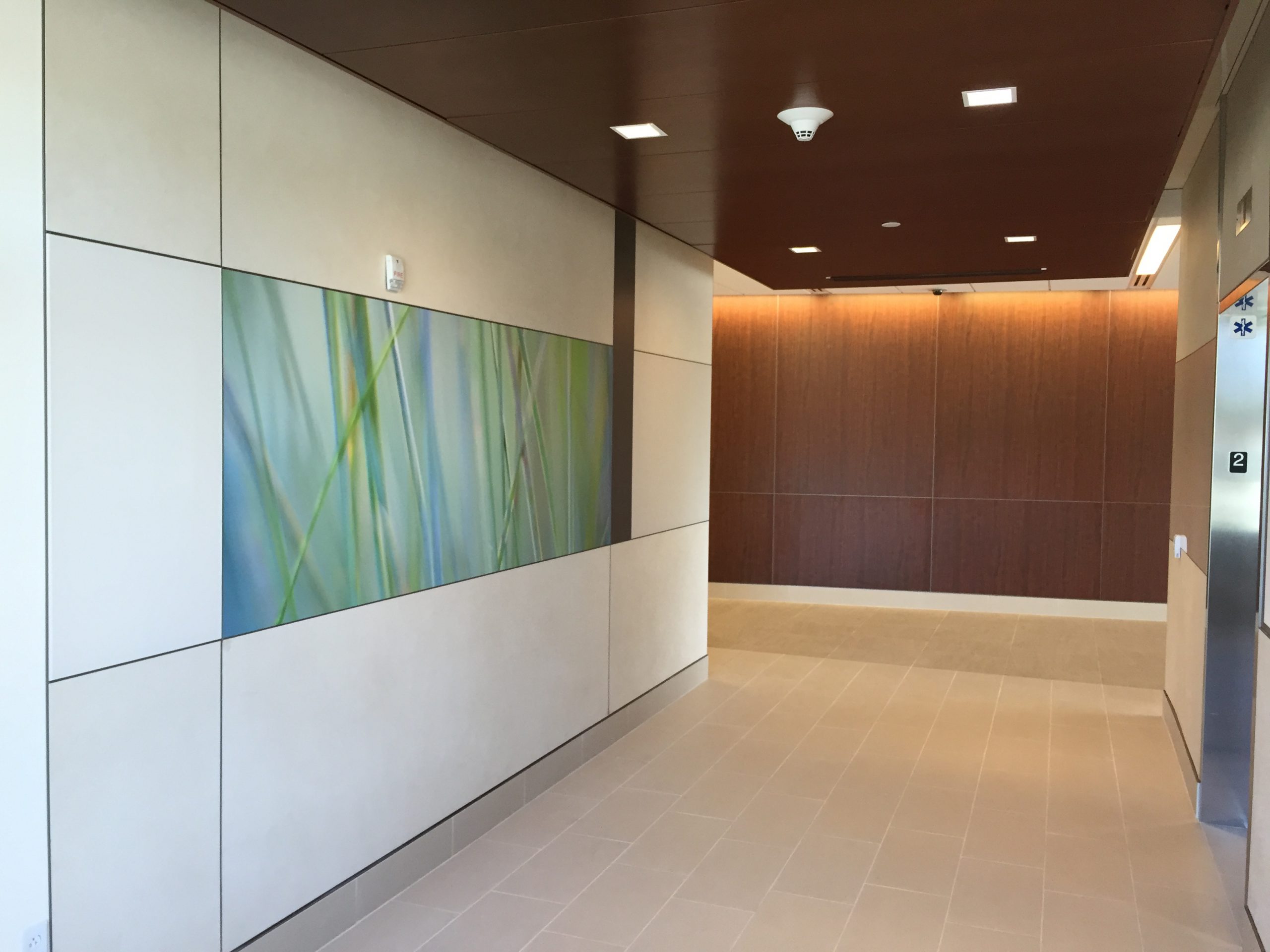 Pomona Valley Hospital Elevator Lobby - Architectural Hardware